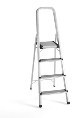 Zdjęcie produktu dla Aluminiowa drabina domowa, 4 stopnie, wysokość 130 cm