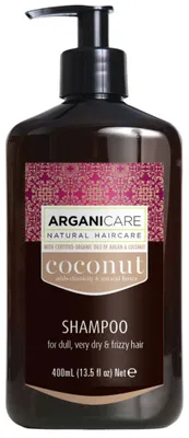 Image de Arganicare, shampooing pour cheveux à l'huile de coco, nourrissant et hydratant, 400 ml
