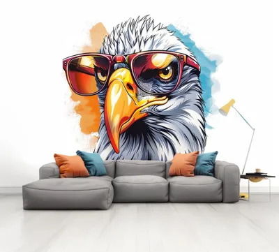 Weißkopfseeadler mit Brille – Decords Wandtattoo, Produktansicht 1