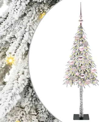 Productafbeelding van vidaXL Kerstboom met 150 LED-lampjes, wit, 120 cm, gemaakt van PE en staal