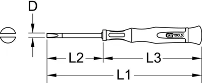 Produktbild von KS TOOLS 500.7701 Feinmechanik-Schlitz-Schraubendreher, 0,8mm