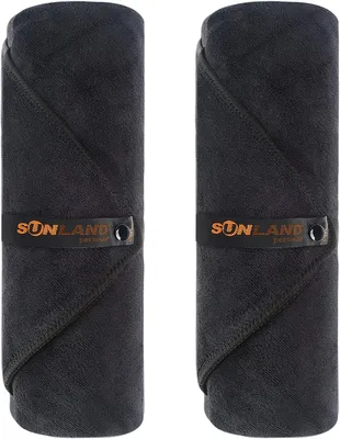 Produktbild von Mikrofaser Handtuch 61 x 121 cm, 2 Stücke, schwarz, für Sport