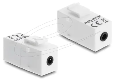 Immagine prodotto di Keystone Modul Klinkenbuchse 3,5 mm 4 Pin zu Klinkenbuchse 3,5 mm 4 Pin weiß