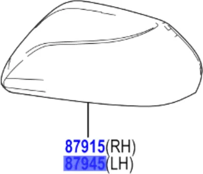 Immagine prodotto di TOYOTA Camry copertura specchio anteriore sinistro nero 229 87945-33030-C3 OE