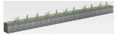 Produktbild von Gabionen-Hochbeet aus verzinktem Stahl 450×30×30 cm