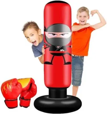 Produktbild von Famanu Aufblasbarer Boxsack - Stehender Boxsack für Kinder