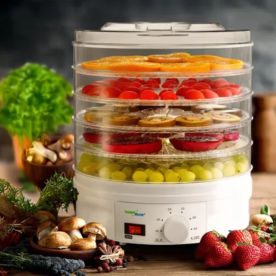 Produktbild von Dörrautomat Obst Pilze Dörrgerät Dörrer Trockner Obsttrockner Temperaturregler 350W 5 Siebe je 35mm