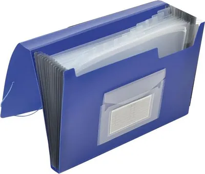 Produktbild von Connect Folder 13 Sections A4 Blue, 33 cm, 24,5 cm, Blau, 12 Stück