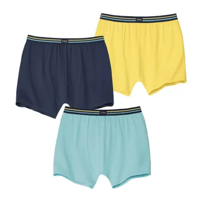 Obrázek produktu pro Atlas For Men – Pánské boxerky (balení po 3 ks) AF1153 (L) (námořnická modrá/tyrkysová/žlutá)