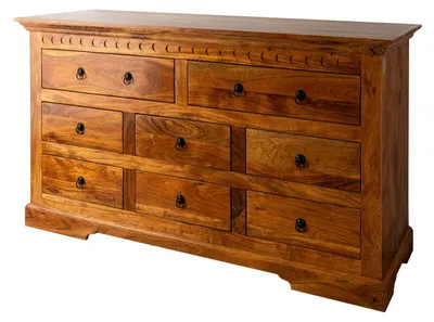 Immagine prodotto di MASSIVMOEBEL24 | OXFORD #0524 Cassettiera in legno di acacia - laccato / miele 145x49x85