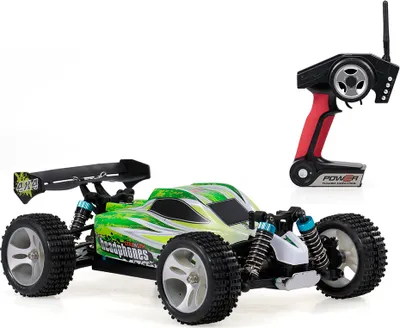 Zdjęcie produktu dla Samochód terenowy na zdalne sterowanie, model w skali 1:18, przeznaczony dla dzieci od 14 lat, monster truck osiągający prędkość 70 km/h, zielony pojazd terenowy, zabawkowy samochód, 1 bateria, 15 minut pracy