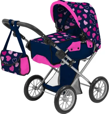 Produktbild von AM Puppenwagen ''Herz'', mit Tasche