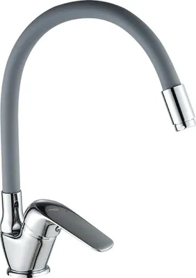 Produktbild von Freistehender Spültischhahn mit flexiblem Auslauf, grauer Küchenhahn