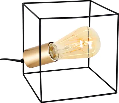 Produktbild von Näve Leuchten Tischleuchte "CANTO" L/B: 16cm Tischleuchte "CANTO" L/B: 16cm Tischleuchten - Tischleuchte "CANTO" s: 16cm, Tischlampe im Industrial Style, aus Metall und Kunststoff in schwarz, 16 cm hoch, Ø 16 cm, E27-Fassung – Schnurschalter