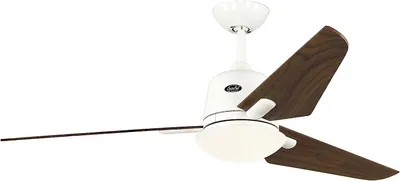 Immagine prodotto di Ventilatore da soffitto a risparmio energetico con luce e telecomando Eco Aviatos 132 cm Bianco / Noce