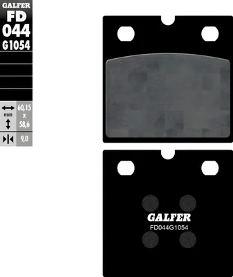 Immagine prodotto di Kit pastiglie freno Galfer 2x FD044G1054, semi-metalliche, per l'anteriore, compatibili con: BMW R 100 RT 80, Ducati Paso 750 - 1000 ccm, anni di produzione 1989 - 1996