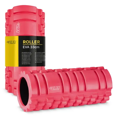 Produktbild von 4FIZJO EVA Massage Roller, 33 cm, mit Noppen, für Triggerpunktmassage und Faszienpflege, Rosa
