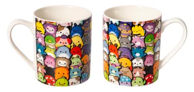 Immagine prodotto di Tazza Squishmallows Family - tazza in Vetroceramica da 325 ml con simpatica stampa di animali, regalo ideale per i fan degli Squishmallows