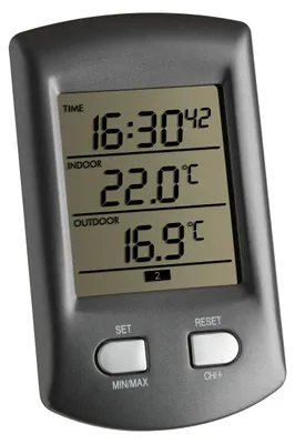Produktbild von TFA Dostmann Ratio Funk-Thermometer, Außentemperatur, Innentemperatur, Uhrzeit u