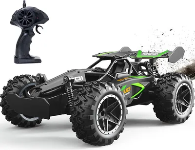 Produktbild von Ferngesteuerte Autos, RC-Auto, Ferngesteuertes Auto, 1:18 2WD Monster Truck, Ferngesteuerte Fahrzeuge, 2.4 GHz RC Spielfahrzeuge, RC Offroader, Elektrofahrzeug mit 3.7 V Batterie, für Kinder und Erwachsene