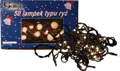 Zdjęcie produktu dla Zewnętrzne Lampki Choinkowe na Przewodach Miedzianych, 50 LED, Kolor Biały, z Zasilaniem Sieciowym 230V
