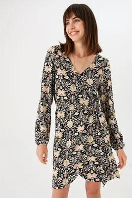 Produktbild von Garcia N40280 Langarmkleid Mehrfarbig L Frau Mehrfarbig L