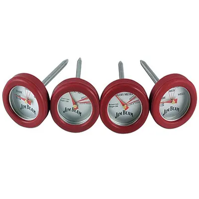 Produktbild von Jim Beam Grillbesteck BBQ Mini Thermometer Grillthermometer 4 Stück