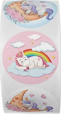 Productafbeelding van Jumada – Eenhoornstickers – Beloningsstickers – Stickers voor kinderen – Rol met stickers – Schoolbenodigdheden – Onderwijs – Vellen met stickers