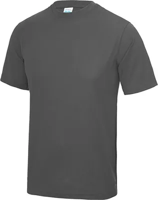 Zdjęcie produktu dla Just Cool JC001 | Cool T-Shirt + certyfikat WRAP + ochrona przeciwsłoneczna UV 30 - Kolor: Charcoal (Solid) - Rozmiar: 3XL
