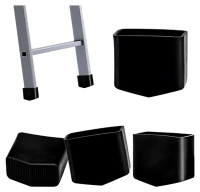 Produktbild von 4 Stück Gummi Füße für Leitern, 40x20mm Rutschfeste Fußkappen