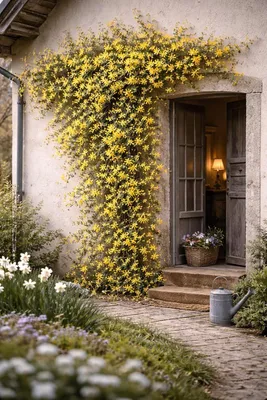 Produktbild von Winterjasmin 60–70 cm (Jasminum nudiflorum) – winterharte Gartenpflanze, gelbe Blüten, Rankpflanze für Balkon & Terrasse