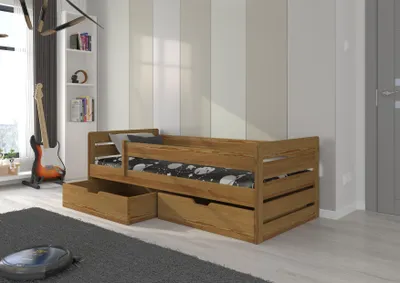 Obrázek produktu pro Jednolůžková postel se šuplíky 90x200 DABNIA - dub