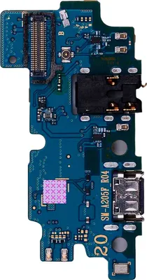 Produktbild von Clappio, Ersatzteil USB-C Ladeanschluss mit 3.5mm Klinkenbuchse und Mikrofon für Samsung Galaxy A21s, Blau
