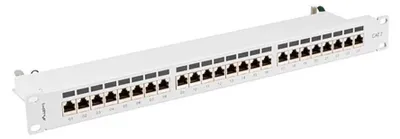 Immagine prodotto di LANBERG 19" Patchpanel 1U 24-Port CAT.7 FTP geschirmt grau