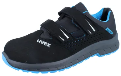 Obrázok produktu pre Uvex 2 trend, Unisex, Dospelý, Bezpečnostné sandále, Čierna, Modrá, S1P, SRC, Zapínanie na háčik a oko