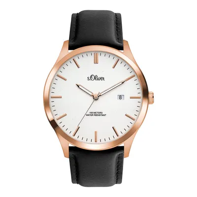 Produktbild von s.Oliver Herren Uhr Armbanduhr Leder SO-3477-LQ