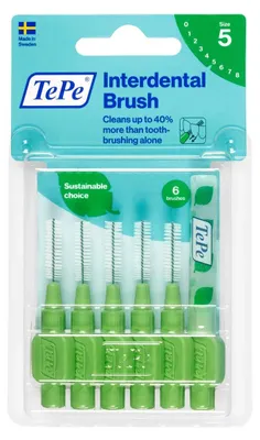 Produktbild von TePe Interdentalbürsten 0,8mm grün 6 Stk