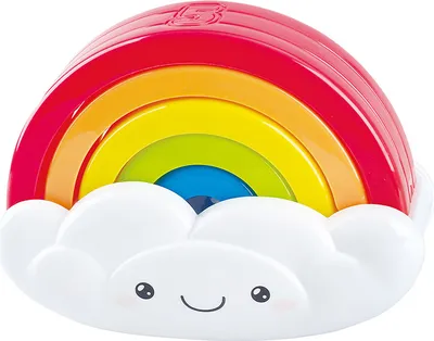 Produktbild von Play Regenbogen Stapelturm Kunststoff buntes Spielzeug 6-teilig