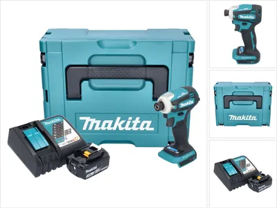 Produktbild von Makita DTD 172 RF1J Akku Schlagschrauber 18 V 180 Nm 1/4" Brushless + 1x Akku 3,0 Ah + Ladegerät + Makpac
