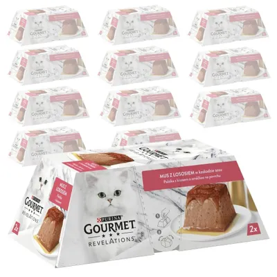 Zdjęcie produktu dla Purina Gourmet Revelations Mus z Łososiem 24x57g Mokra Karma Dla Kota w Sosie