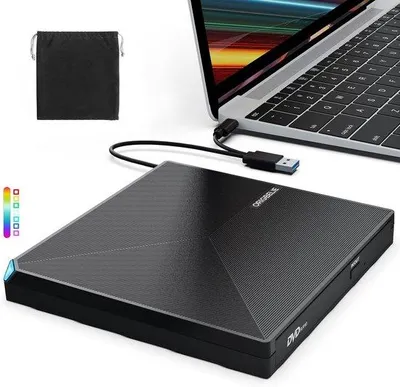 Produktbild von Externes DVD-Laufwerk für Laptop, CD-Brenner, Plug&Play