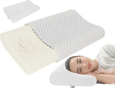 Produktbild von Poduszka ergonomiczna Poduszka ortopedyczna na szyję 50x32 rozmiar L Poduszka z pianki memory do spania na boku
