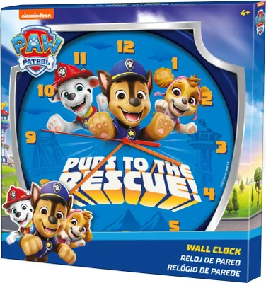 Produktbild von Paw Patrol Wanduhr 25cm Rescue Pups Uhr für Kinderzimmer