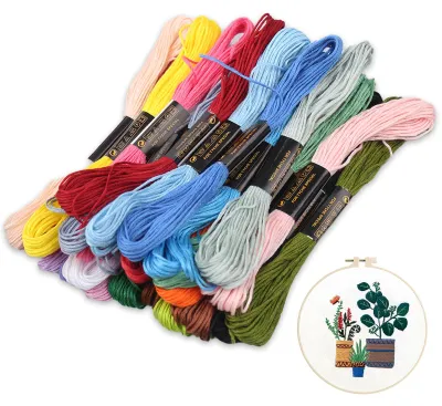 Stickgarn 24 Farben 8 m – für Kreuzstich & Basteln