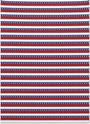 Produktbild von Abakuhaus 4. Juli Wandteppich, Amerikanische Flagge Motiv aus Weiches Mikrofaser Stoff Kein Verblassen Klare Farben Waschbar, 110 x 150 cm, Violettblau Weiß Rubin