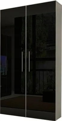 Produktbild von Moderner geräumiger Kleiderschrank Balbina - (Schwarz)