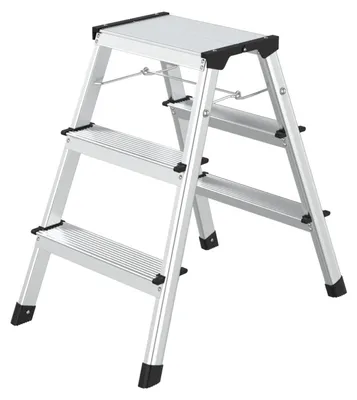 Produktbild von flexilife  Aluminium Trittleiter bis 150 kg belastbar, Höhe: ca. 60 cm
