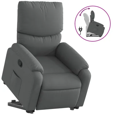 Image de Fauteuil relax avec releveur Gris foncé Tissu
