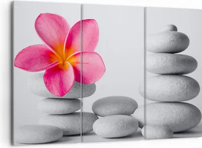 Produktbild von Bild auf Leinwand - Leinwandbild - Spa buddhismus ruhig blume - 105x70cm - Wand Bild - Wanddeko - Leinwanddruck - Bilder - Kunstdruck - Wanddekoration - Leinwand bilder - Wandkunst - CE105x70-2304