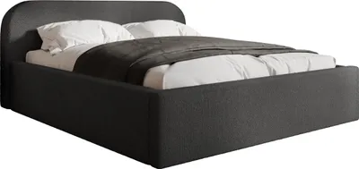 Produktbild von MIRJAN24 Polsterbett Deisin, Doppelbett mit Bettkasten, Ehebett, Kopfteil, Leistenlattenrost aus Laubholz (Farbe: Abriamo 08, Größe: 160x200 cm)